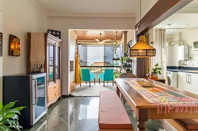 A cozinha ou kitchenette de Conforto, Ar Cond., Churrasqueira e Vista Mar