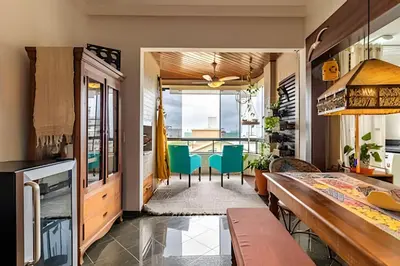 A cozinha ou kitchenette de Conforto, Ar Cond., Churrasqueira e Vista Mar