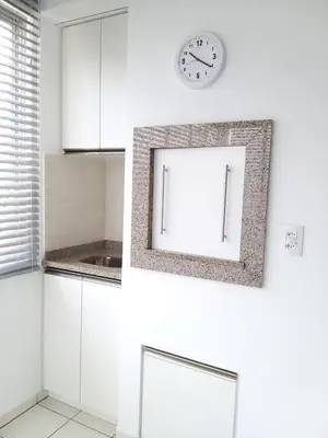 A planta de Apto quadra mar em Balneário Perequê