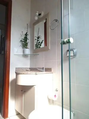 A planta de Apto quadra mar em Balneário Perequê