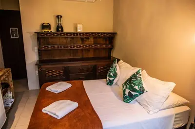 Uma cama ou camas num quarto em 8 - Studio Vista Mar - Morada do Ganso
