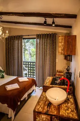 Uma cama ou camas num quarto em 8 - Studio Vista Mar - Morada do Ganso