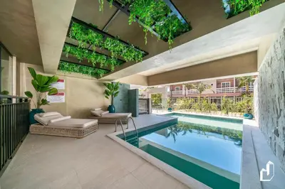 A piscina em ou perto de Apartamento para 05 pessoas com vista para o mar
