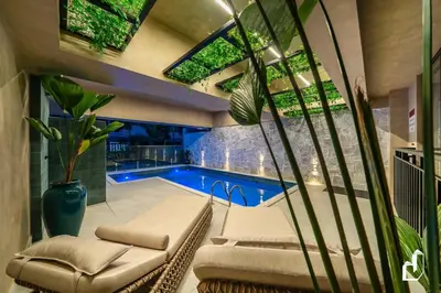 A piscina em ou perto de Apartamento para 05 pessoas com vista para o mar
