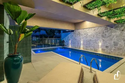A piscina em ou perto de Apartamento para 05 pessoas com vista para o mar