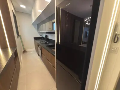 A cozinha ou kitchenette de Cód 57 - Apto com 3 dormitórios a 150m do mar