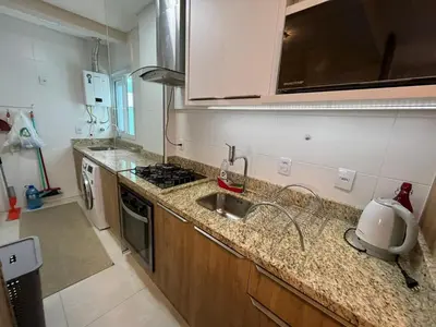 A cozinha ou kitchenette de Cód 44 - Excelente apartamento á 280m do mar
