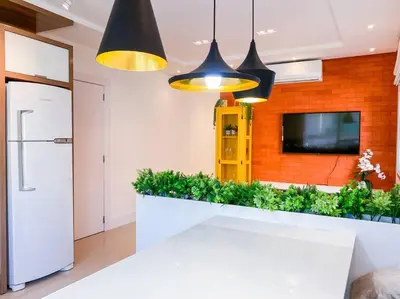 A planta de Apartamento aconchegante na Praia de Palmas - 0110