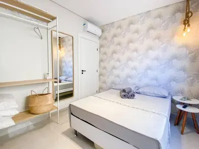 A planta de Ap novo luxo 3 suits 100mt da Praia da Palmas - 0111