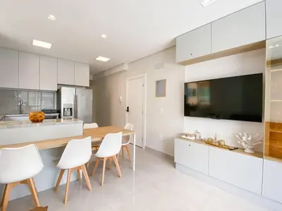 A planta de Ap novo luxo 3 suits 100mt da Praia da Palmas - 0111