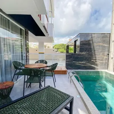 Ap novo luxo 3 suits 100mt da Praia da Palmas - 0111