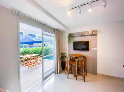 A planta de Apartamento de 01 dorm com piscina privativa - 0119
