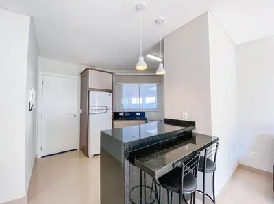 A planta de Apartamento de 01 dorm com piscina privativa - 0119