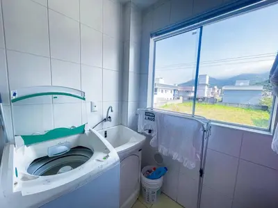 Uma casa de banho em Apartamento de 2 quartos na Praia - 0325