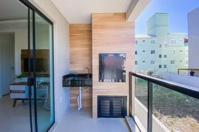 A planta de Apto 2 dormitórios na Praia de Palmas - 0132