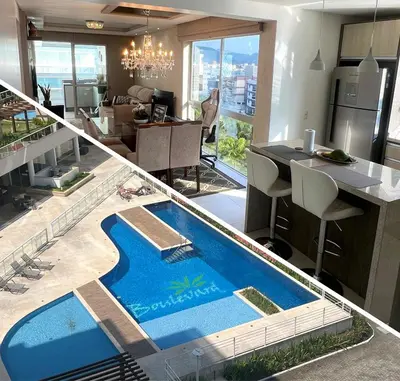 A planta de Lindo Apartamento em Praia de Palmas