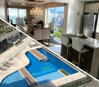 A planta de Lindo Apartamento em Praia de Palmas