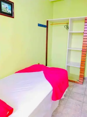 Uma cama ou camas num quarto em 7 - Apartamento com jacuzzi para até 05 pessoas em Bombas