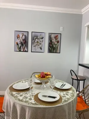 A planta de Apartamento meia praia 150m da praia
