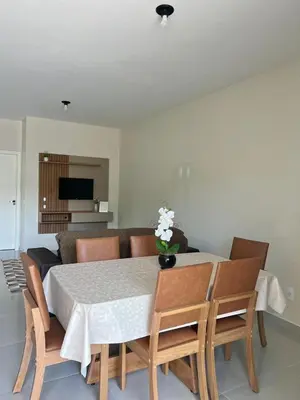 Uma área de estar em Apartamento em Bombinhas