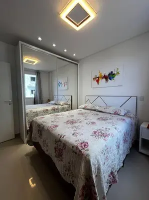 Uma cama ou camas num quarto em Duplex em Canto Grande