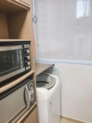 A cozinha ou kitchenette de Apartamento 270m da praia