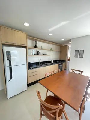 A cozinha ou kitchenette de Linda Cobertura Duplex 3 suítes 150 metros do mar