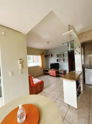 A cozinha ou kitchenette de Apê de frente para o mar, a 1 min da praia!