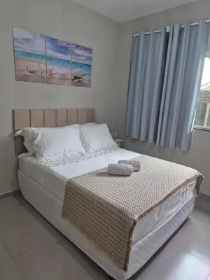 Uma cama ou camas num quarto em Casa Pescador