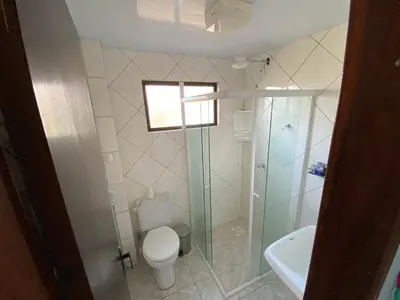 Uma casa de banho em Casa de praia Canto Grande, Bombinhas