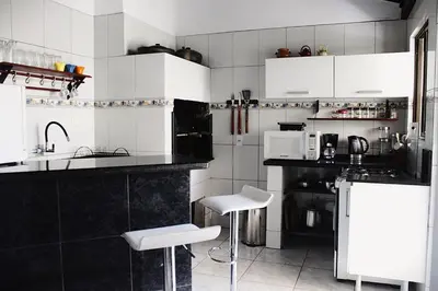 A cozinha ou kitchenette de Casa de praia Canto Grande, Bombinhas