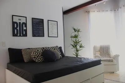 Uma área de estar em Casa de praia Canto Grande, Bombinhas