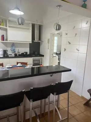 A cozinha ou kitchenette de Casa na Praia de Palmas com 3 Dormitórios Gov Celso Ramos SC