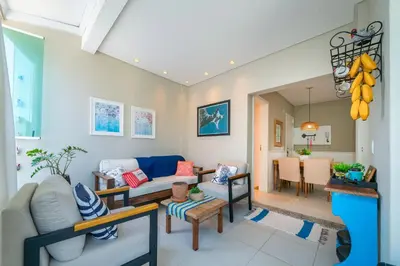 A planta de Cobertura duplex 3 suítes em Bombas