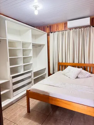 Uma cama ou camas num quarto em Casa Mar Azul