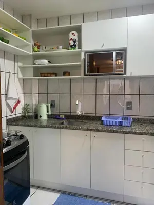 A cozinha ou kitchenette de Apartamento Impecável, próximo ao mar!
