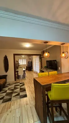 A cozinha ou kitchenette de Casa de praia em meio a natureza