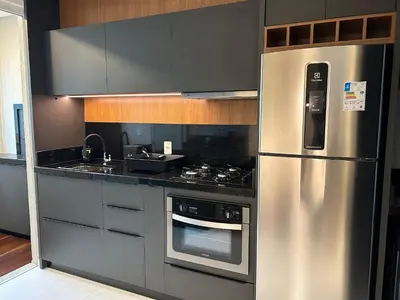 A cozinha ou kitchenette de Apto 3 dormitórios Sky Bridge Residence Itapema