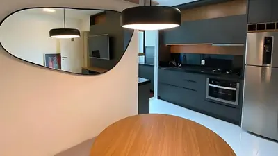 A cozinha ou kitchenette de Apto 3 dormitórios Sky Bridge Residence Itapema