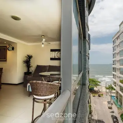 Apto vista mar c/ churrasq. a 50m da Praia ATT0602