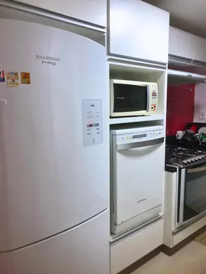 A cozinha ou kitchenette de Apartamento Meia Praia