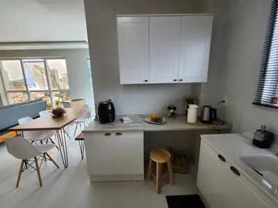 A cozinha ou kitchenette de Residencial Imperador Vista Mar
