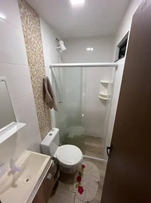 Uma casa de banho em Casa em Bombinhas - Mariscal - Canto Grande