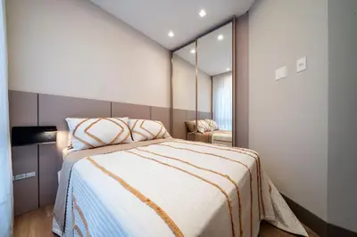 Uma cama ou camas num quarto em East Wind 202 - Vista Mar em Mariscal