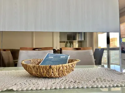 A cozinha ou kitchenette de Conforto! Apto com piscina no condomínio! PJ03I
