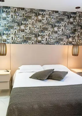 Uma cama ou camas num quarto em Ed Sky Tower 602