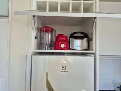 A cozinha ou kitchenette de Apartamento encantador em Bombinhas