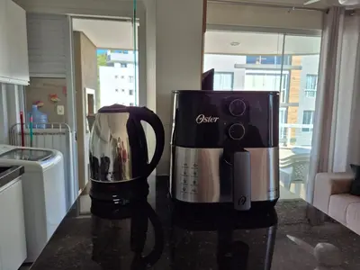 Comodidades para chá e café em Apartamento encantador em Bombinhas