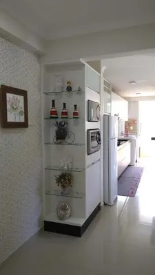 A cozinha ou kitchenette de Apartamento encantador em Bombinhas