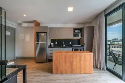 A cozinha ou kitchenette de Aion 306 - Duplex compacto com 2 quartos - 50 metros do mar!